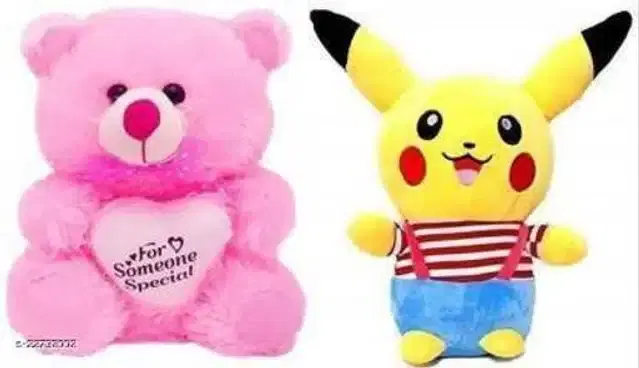 Stuffed Toys for Kids, Multicolor, Set of 2