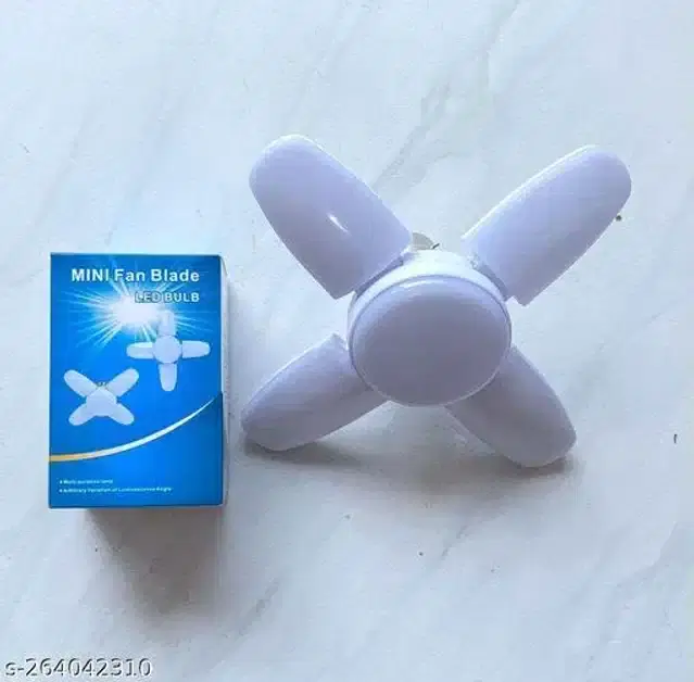 Foldable Mini Fan LED Light, White, 28 W