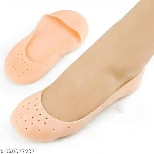 Moisturizing Silicon Gel Socks, Beige