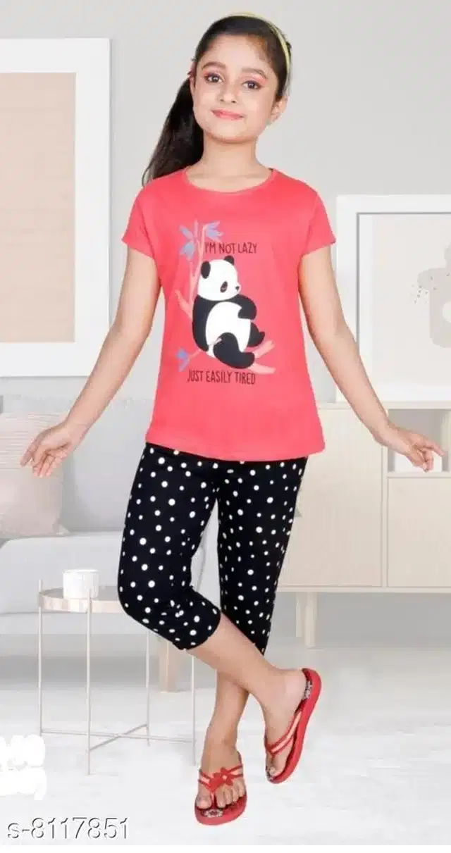 Nightsuit for Girls (Multicolor, 6-7 Years)