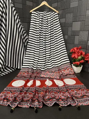 Satin Solid Saree for Women, Multicolor (6.3 m)