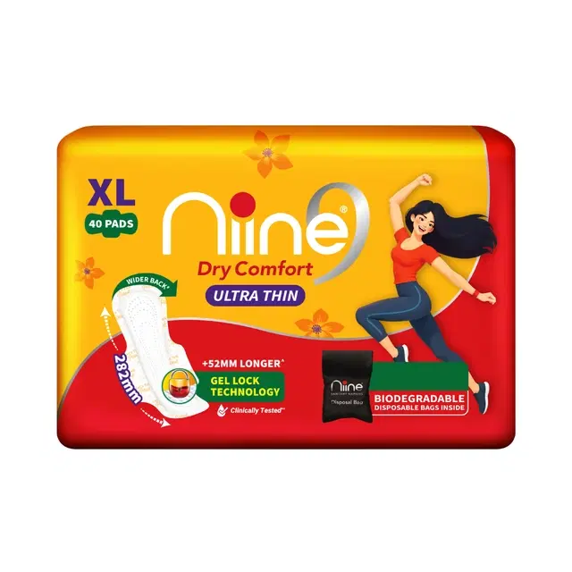 Niine Dry Comfort Ultra Thin Sanitary pads (XL) - 40 Pads