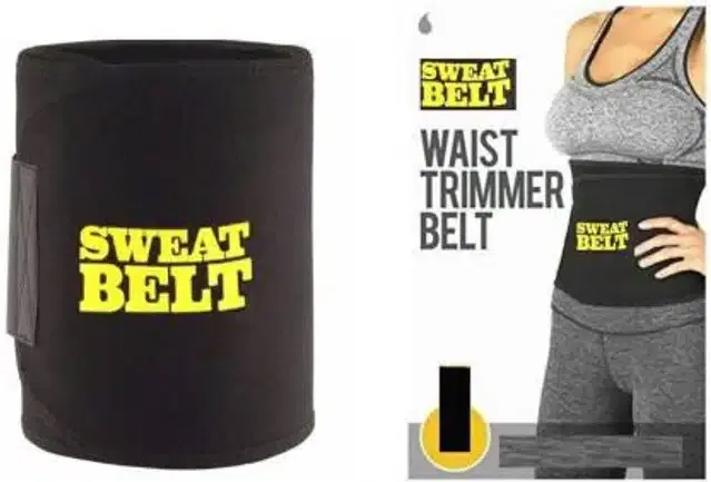 Professional Sweat Slim Belt for Weight Loss, Black