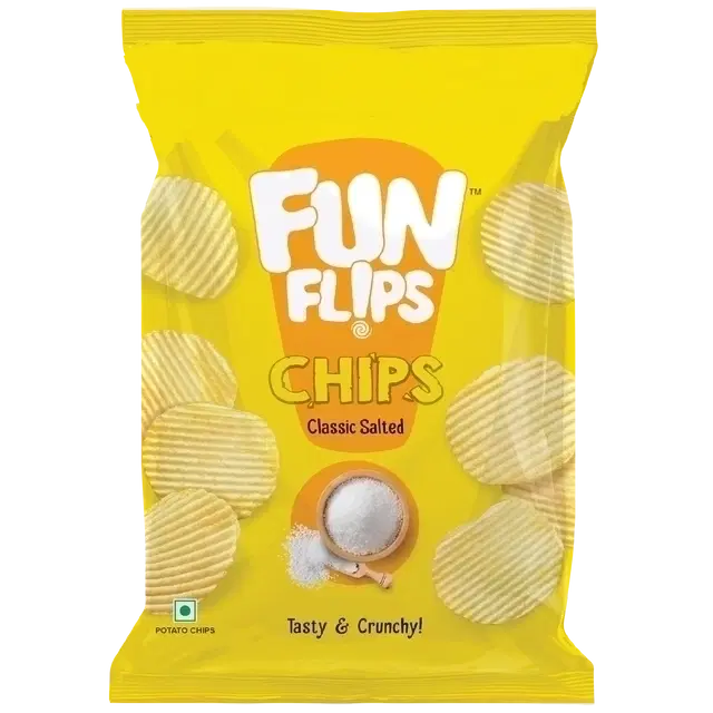 Fun Flips Plain Salted Potato Chips 41 g
