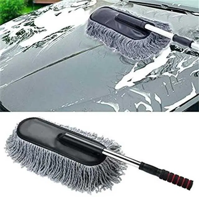 Ananta Stores Car Cleaning Duster Tool Large Microfiber Telescoping Flexible Mop, Grey, AS-24