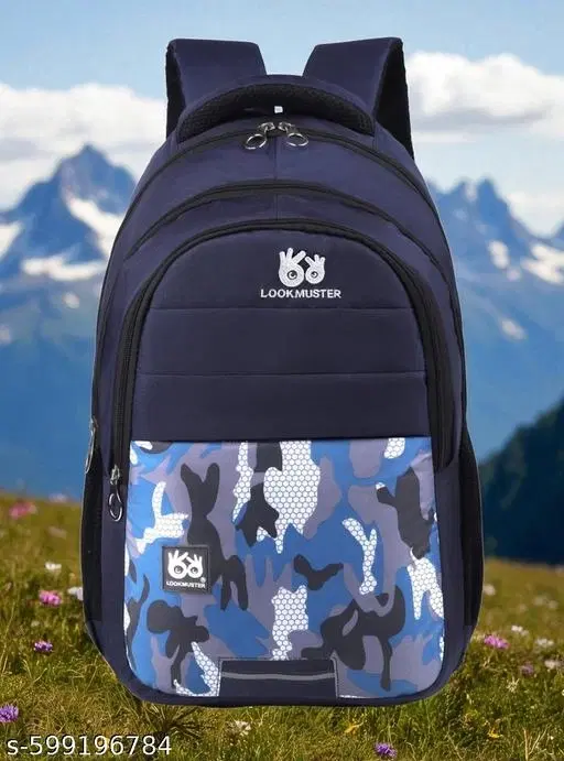 Polyester Backpack for Men & Women, Blue