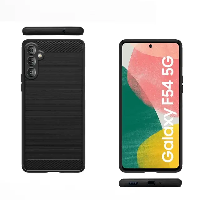 Silicone Mobile Back Cover for Samsung F54 5G (Black)