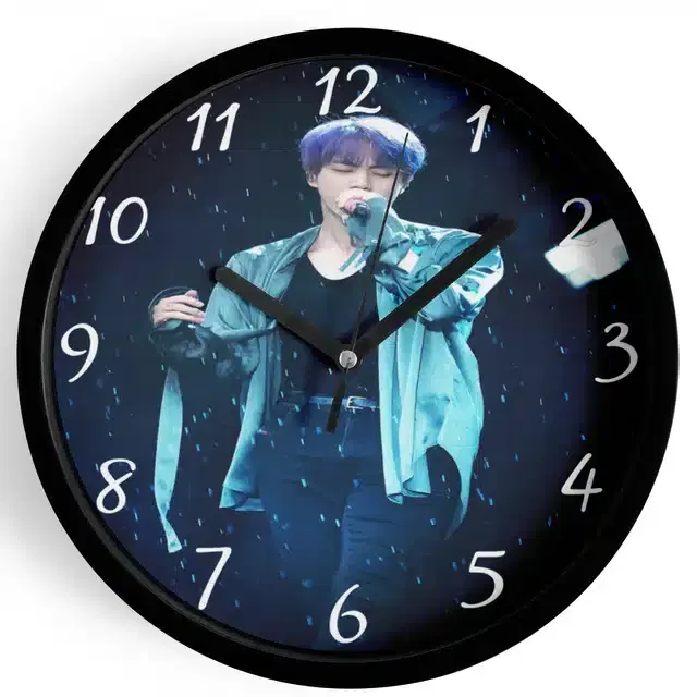 HD Printed Plastic Wall Clock, Multicolor, 10x10 Inches