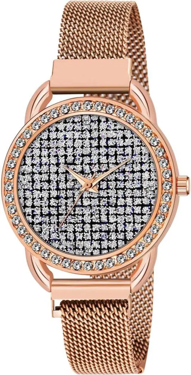 Metal Strap Analog Watch for Women & Girls (Multicolor)