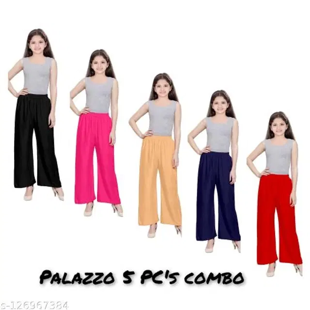 Cotton Blend Pyjamas for Girls, Pack of 5 (Multicolor, 3-4 Years)