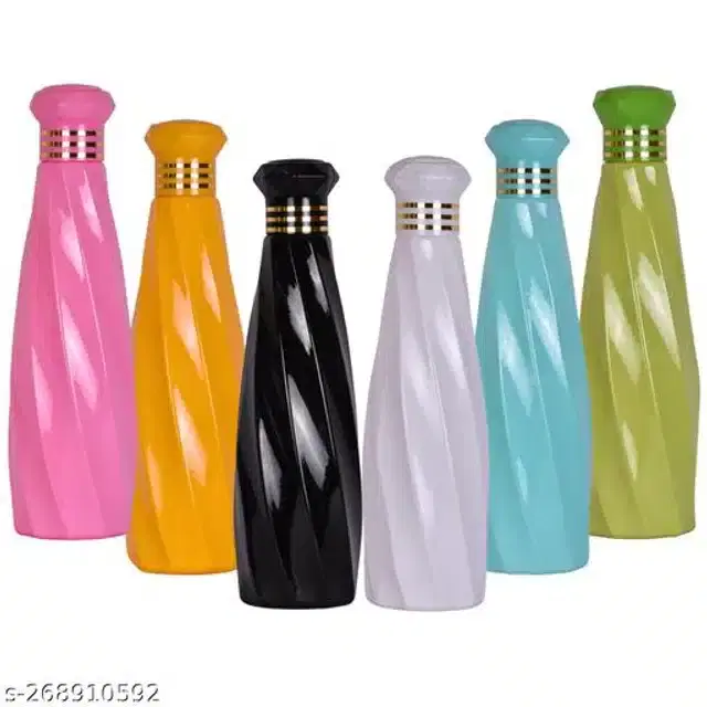 Water Bottle Set, Multicolor, 1000 ml, Pack of 6
