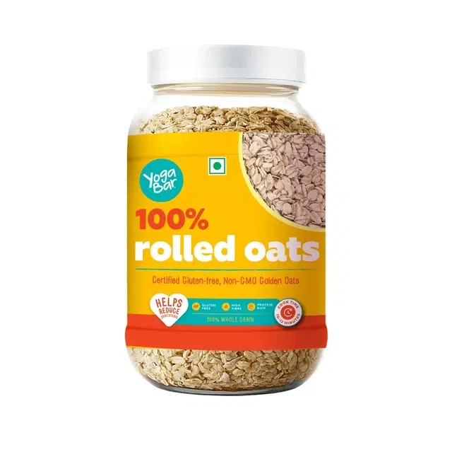 Yogabar 100%  Rolled Oats 1 kg (Jar)