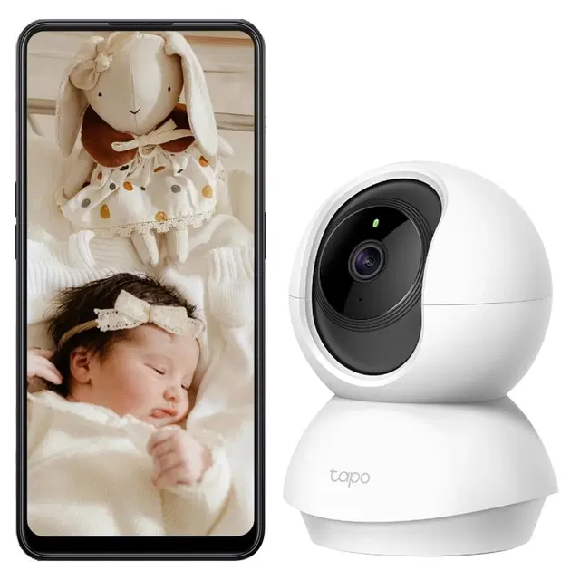 Tapo TP-Link C200 360° 2MP 1080p Full HD Pan/Tilt Home Security Wi-Fi Smart Camera| Alexa Enabled| 2-Way Audio| Night Vision| Motion Detection| Sound and Light Alarm| Indoor CCTV White
