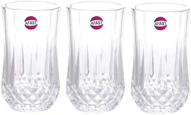 Liquor cum Cocktail Glasses, Transparent, 350 ml, Pack of 3