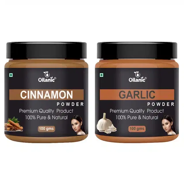 Natural Cinnamon & Garlic Powder for Skin & Hair, Pack of 2, 100 g