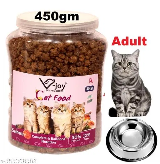 Premium Cat Adult Dry Food ,450g ,with bowl 200ml ,(Pack Of 1)