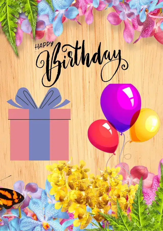 Birthday Greeting Card, Multicolor