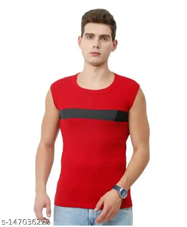 Gym Vests for Men (Red, XS)