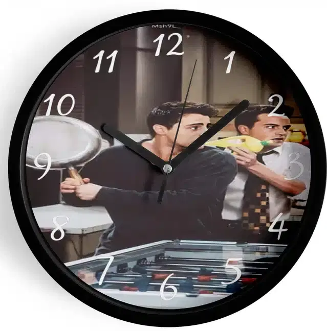 Analog Wall Clock for Home, Multicolor, 7 Inches
