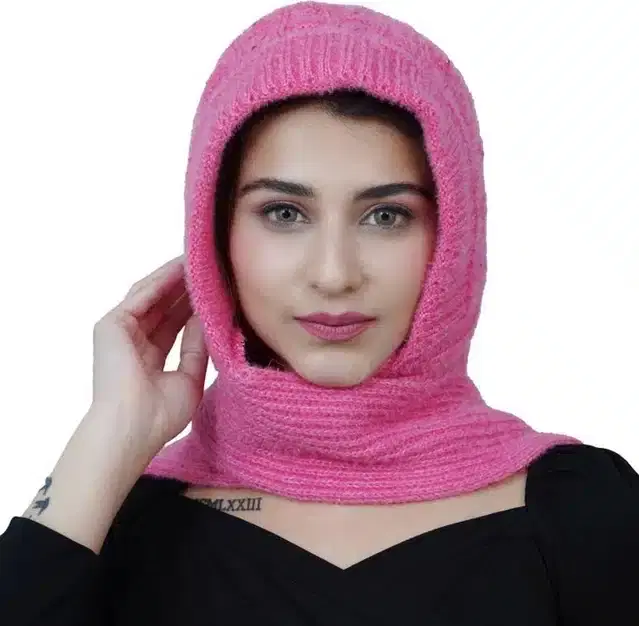 Woolen Scarf for Women (Pink)