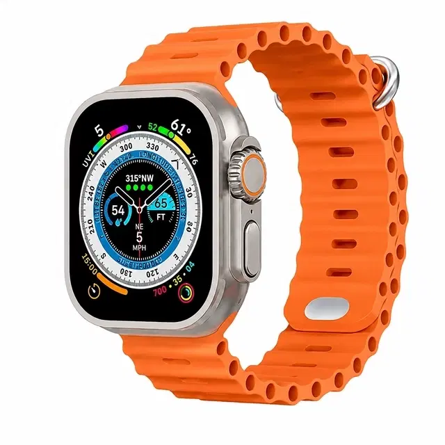 TecMarx Ultra Smart Watch – 2.19” Hd Display, 100+ Sports Modes & Bluetooth Calling With Metal Shield Orange
