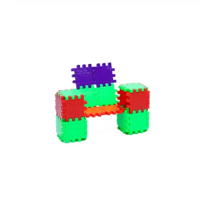 Plastic Educational Big House 92 Pcs Building Blocks Toy Set for Kids, Multicolor