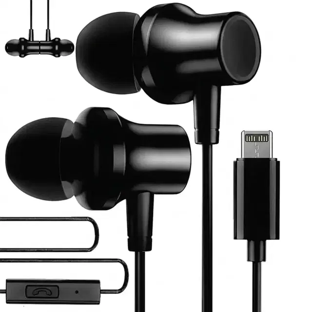 Tecsox Type C Wired Earphones [Black]