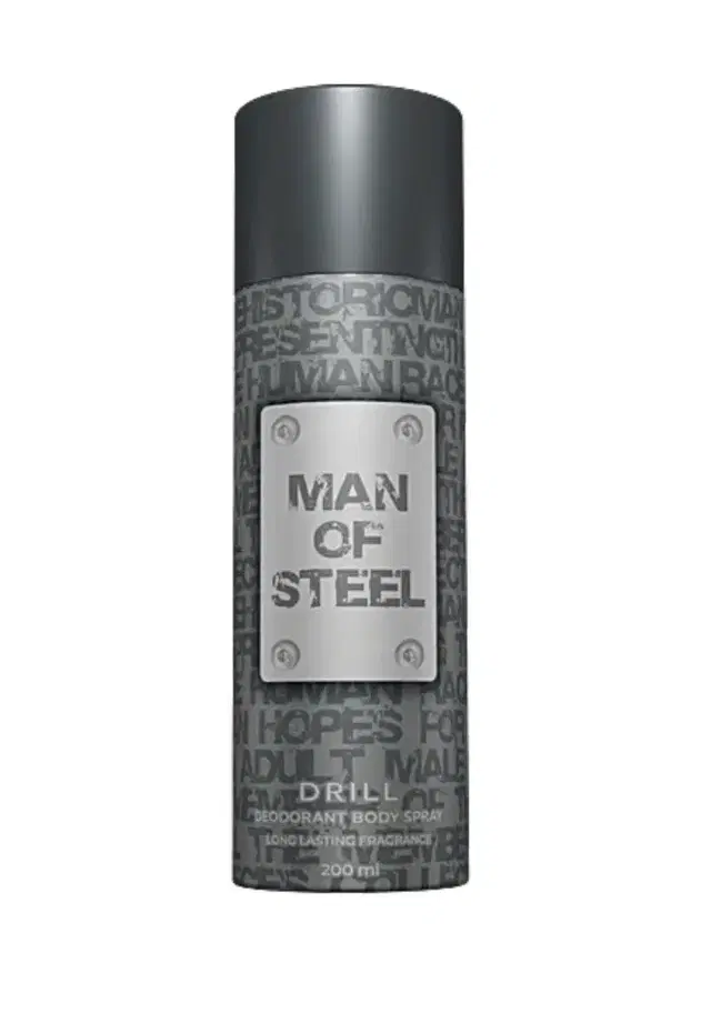 Denver Man Of Steel Drill Deodorant Body Spray For Men, 200 ml