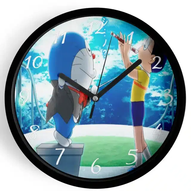 Doraemon Analog Wall Clock, Multicolor, 7 Inches