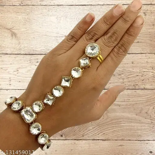 Alloy Bracelets for Women & Girls, White