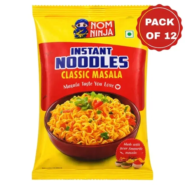 Nom Ninja Instant Masala Noodles 12X50g (Pack of 12)