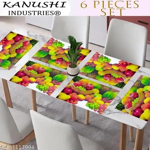KANUSHI Industries® PVC Plats Mats for Dining Table(KANUSHI Industries® PVC Plats Mats for Dining Table(RK-TAB-MATS-06-M-45)