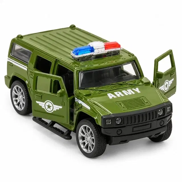 Toy Cloud 1:32 Hummer Army Die-Cast Pull-Back Car with Opening Doors