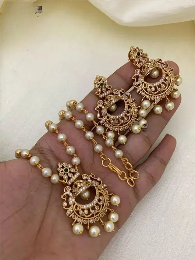 Party Wear Jewellery Set for Women (Pink, Free Size)