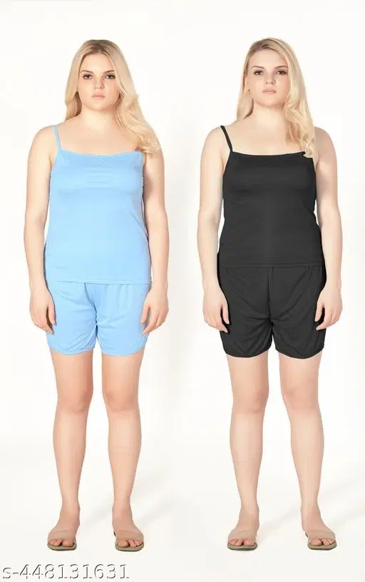 Comfortable Camisoles for Women, Pack of 2 (Multicolor, S)