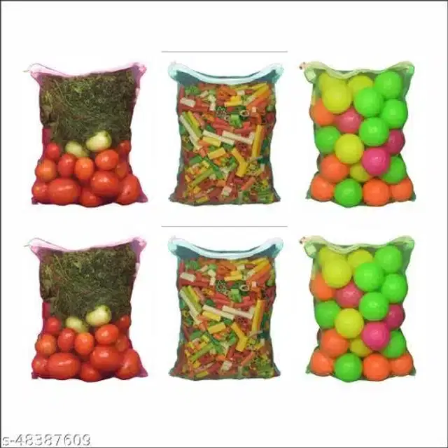 Multipurpose Produce Storage Bags, Multicolor, Pack of 6