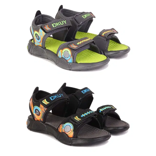 Sandals for Kids, Pack of 2 (Multicolor, 11 C)