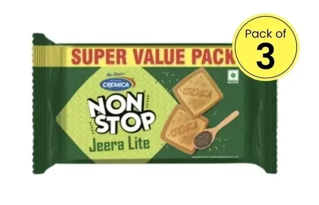 Cremica Jeera Lite Biscuits, 70 g (Set of 3)