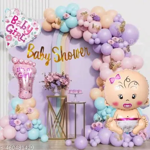 58 Pcs Balloons Decoration Kit, Multicolour, Set of 1