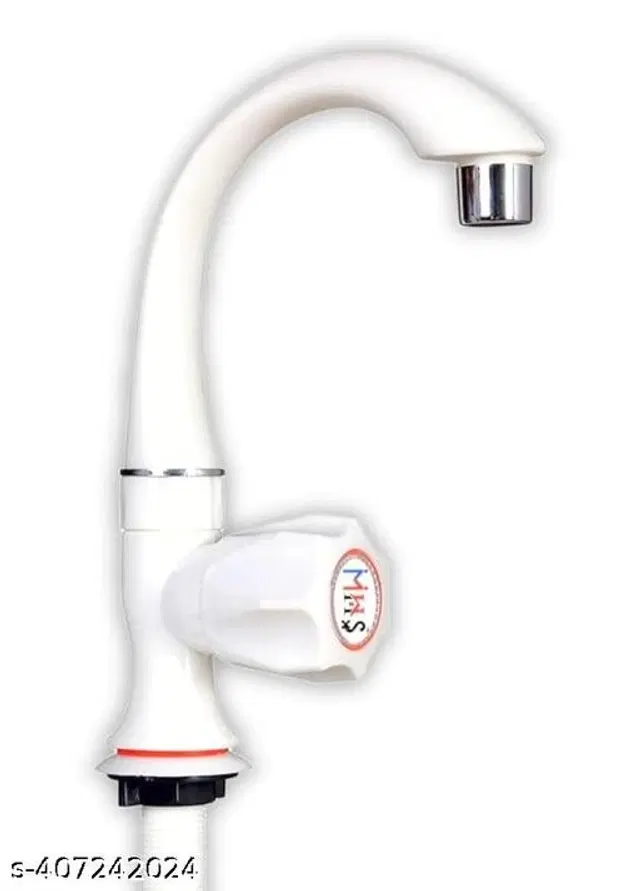 Plastic Swan Neck Tap, White