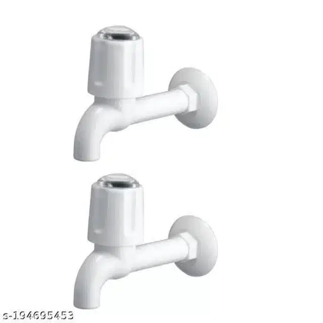 Bathroom Tap, White, Pack Of 2