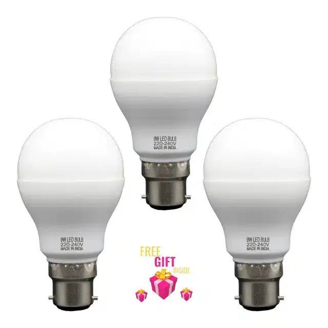 LAZYwindow 9 Watt LED Bulb with Free Gift, White, Pack of 4