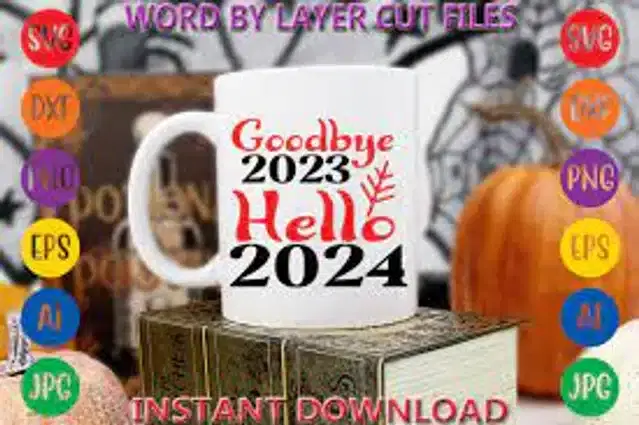 Ceremic Printed Coffee Mug, White, 350 ml