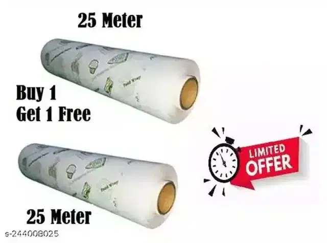 Food Wrapping Butter Paper, Pack of 2, 25 m