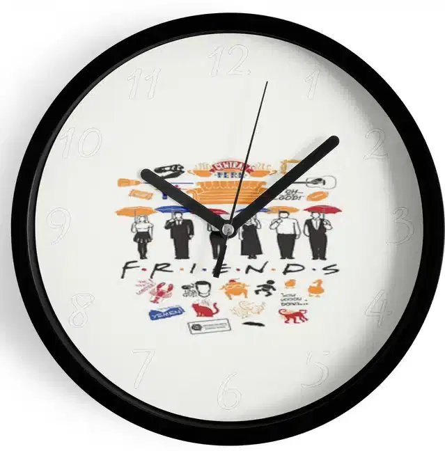 Analog Wall Clock for Home, Multicolor, 7 Inches