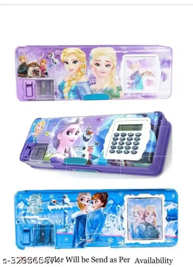 Plastic Pencil Box, Assorted, Pack of 1