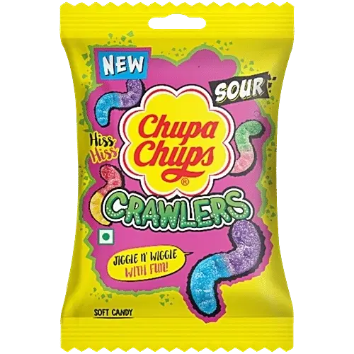 Chupa Chups Sour Crawlers Soft Candy Assorted Flavour 99 g