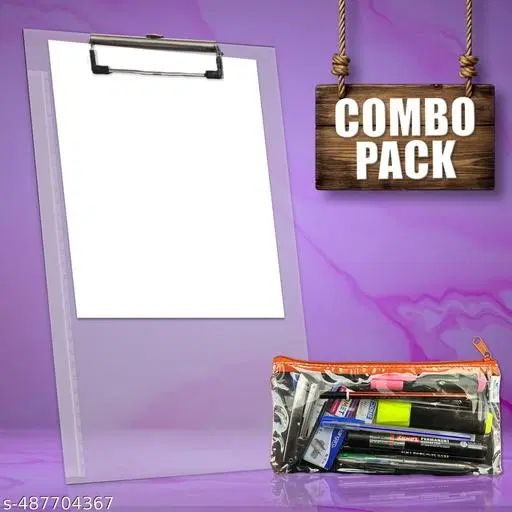 Interesting Examination Combo Pack Set of 2 for kids-TP Clipboard & TP Zipper bag