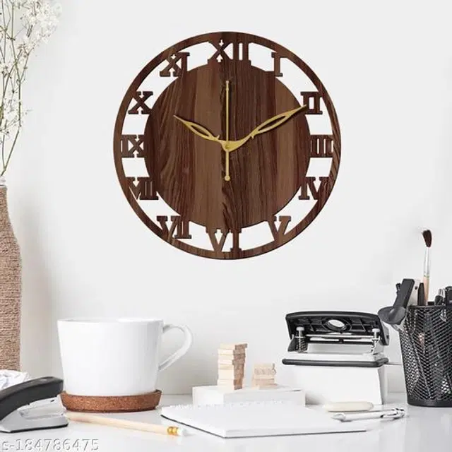 Wooden Wall Clock, Brown