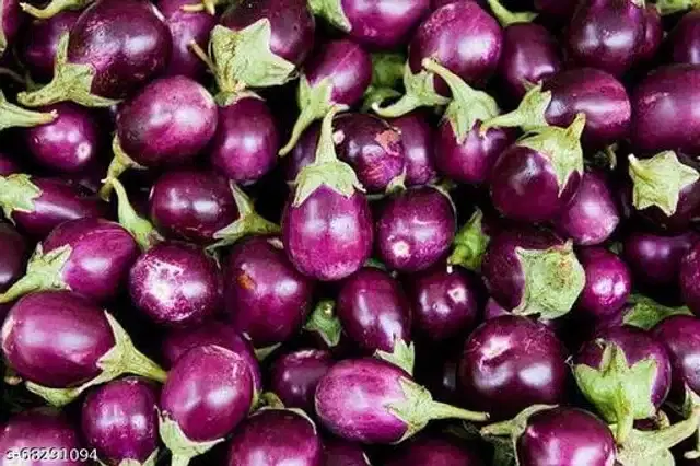 Gulabi Brinjal Pink Vegetables Seeds, Pack of 50